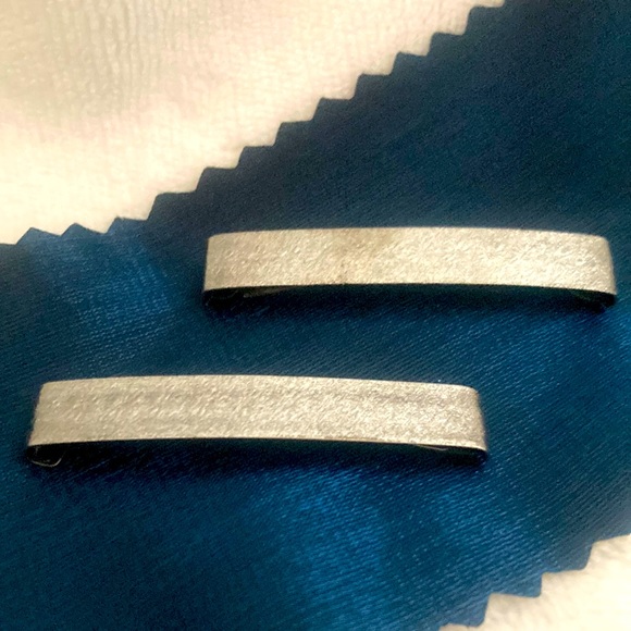 Other - Vintage Silver Floral Sparkle Barrettes